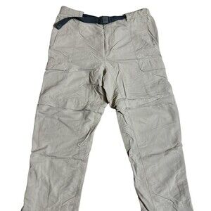 The North Face Mens Convertible Hiking Pants Short Court Cargo Zip Shorts Large